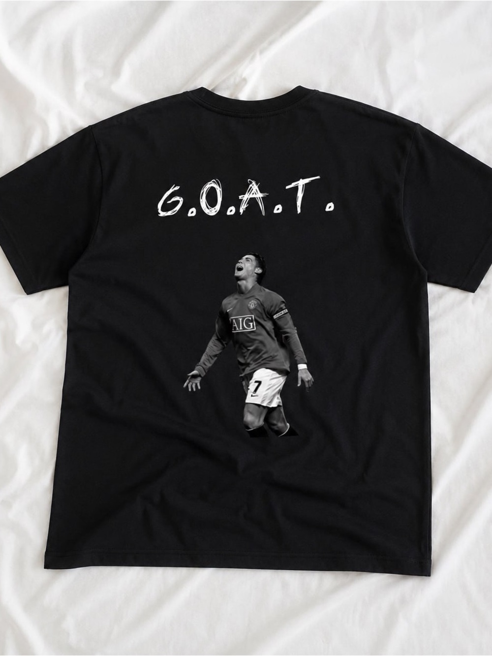 Gildan Black Short Sleeve Tee with GOAT Graphic - Picture 2 of 2